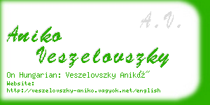 aniko veszelovszky business card